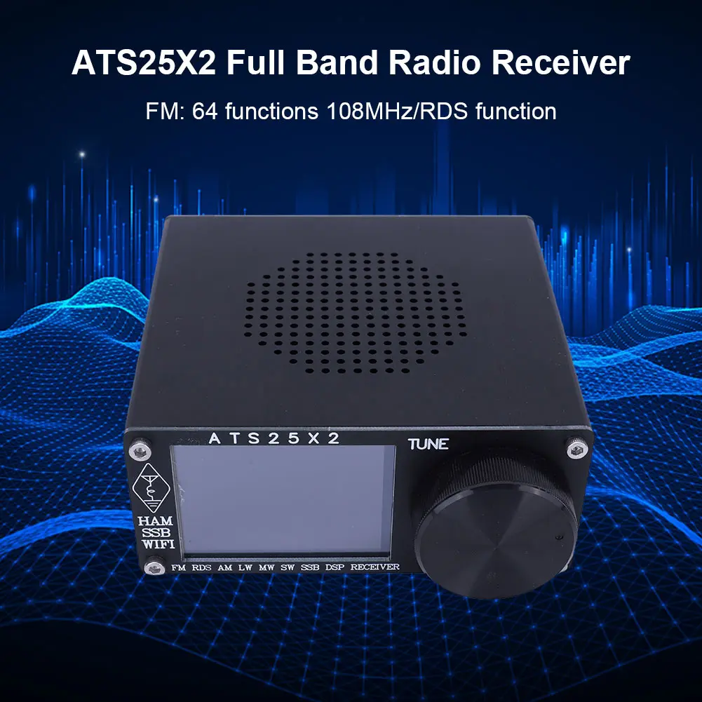 ATS25X2 All Band Radio 2.4inch Touchscreen Shortwave Frequency Radio Receiver Scanner APP Network WIFI Configuratio Stereo Radio