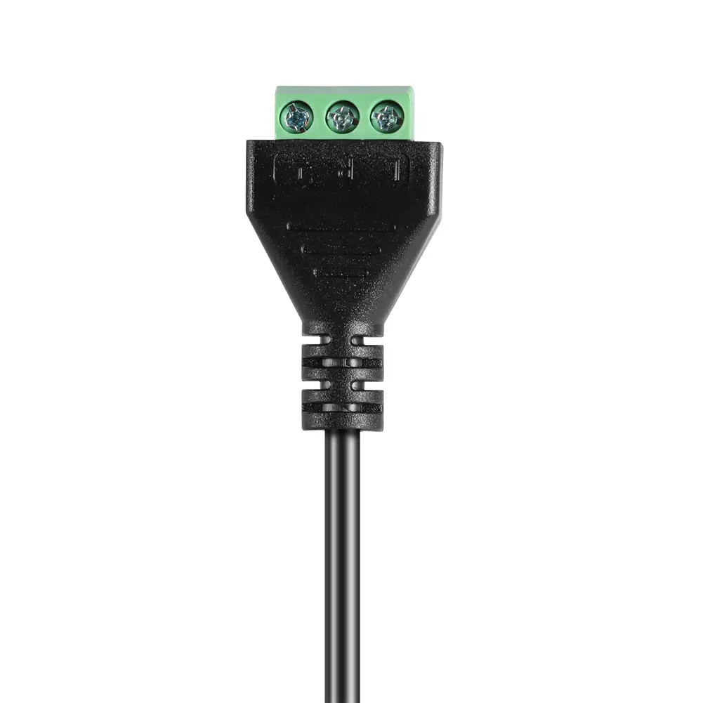 3.5mm 3 Pole Balun Terminal Jack Connector Adapter Cable Gold-plated Solderless Block Adapter Cable Audio/Video Connector 30cm