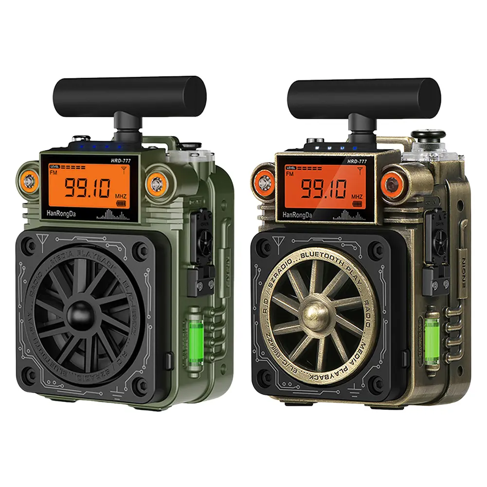 Full-Band Mini Radio with BT Speaker Portable Radio Pocket Radio for Camping