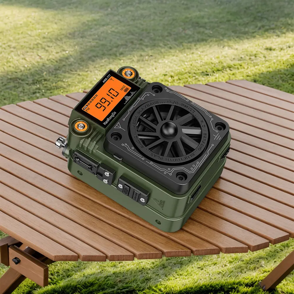 Full-Band Mini Radio with BT Speaker Portable Radio Pocket Radio for Camping