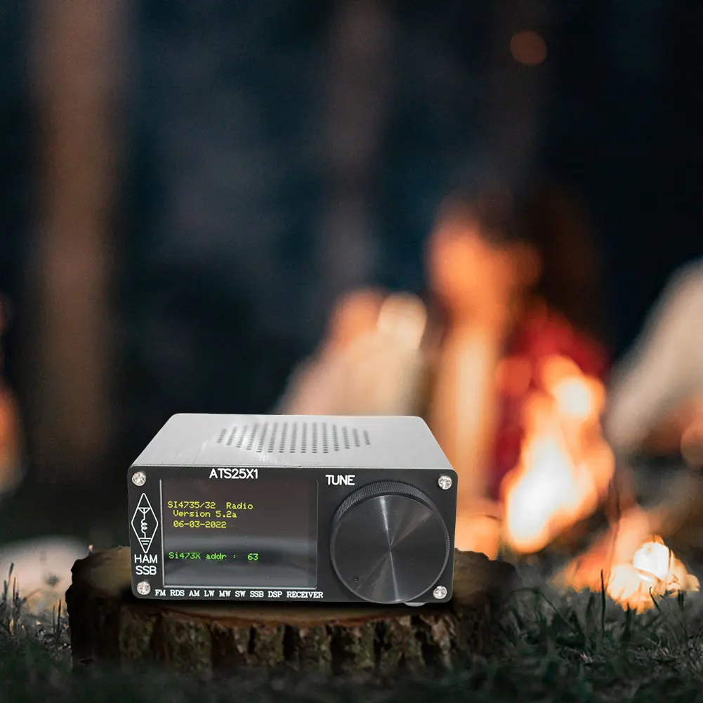 ATS25X1 Full-Band DSP Radio Receiver FM/LW/MW/SSB Receiver 2.4inch Touch Screen FM Receiver Built in Battery with Antenna