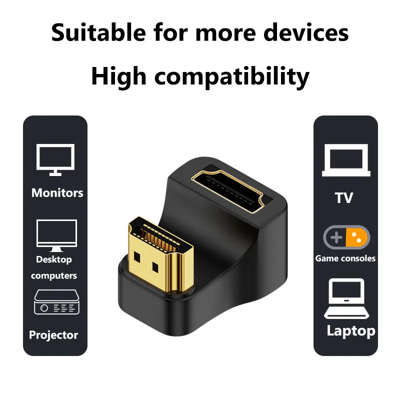 HDMI-compatible Male To Female Adapter 8K 60Hz 4K 120Hz 48Gbps Mini Converter Same Screen/Expansion Dual Mode for Computers TV