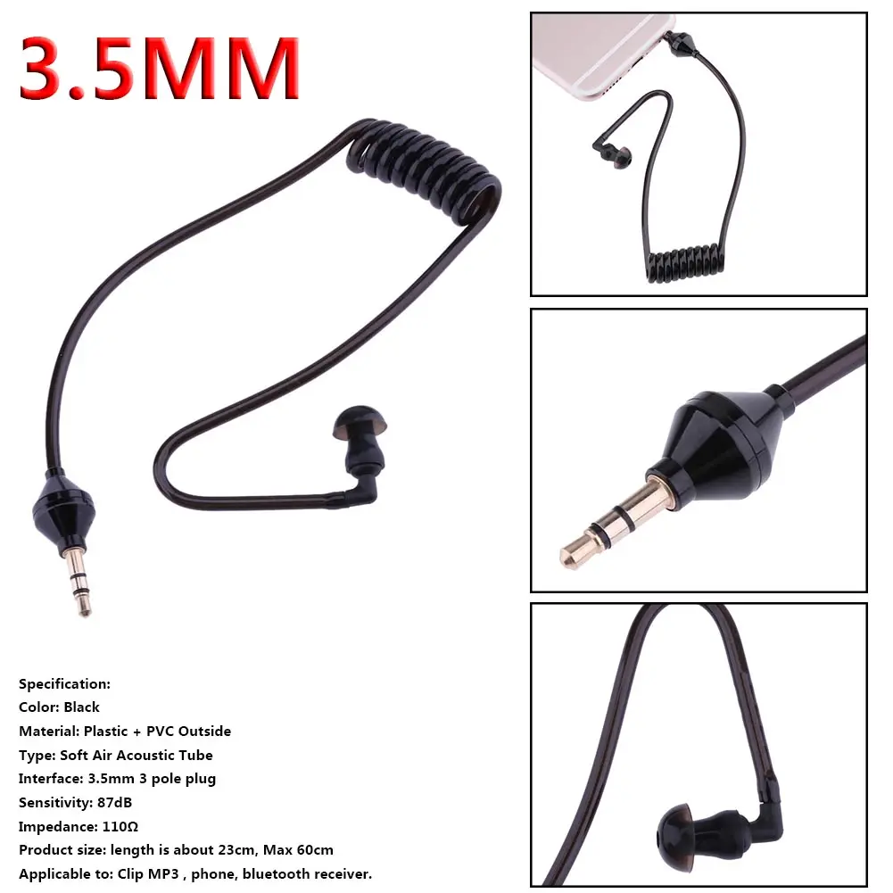 3.5mm Walkie Talkie Earpiece Headset Multifunctional Earphone Walkie Talkie Headset Anti-radiation 4 Generation Monaural