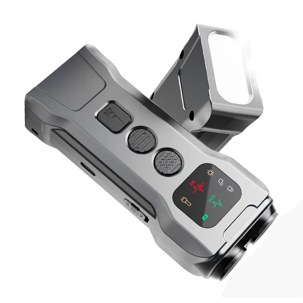 Double Head Dog Repeller with LED Flashlight Anti Barking Training Device Ultrasonic Dog Bark Stopper Light for Pet Gift