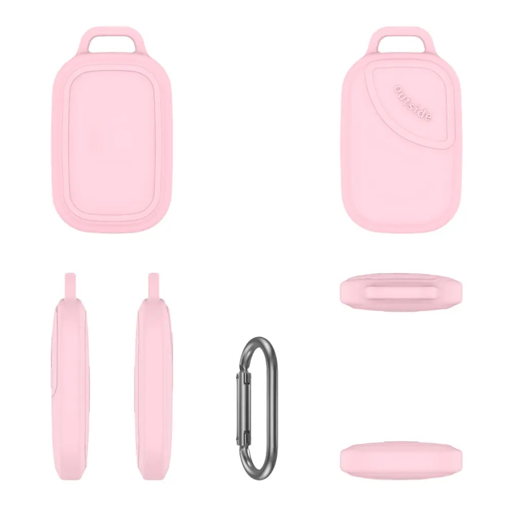 Silicone Case for Tile Life360 Pro 2024 Soft Flexible Protective Cover with Carabiner Soft Silicone Cover Holder for Keys Bags