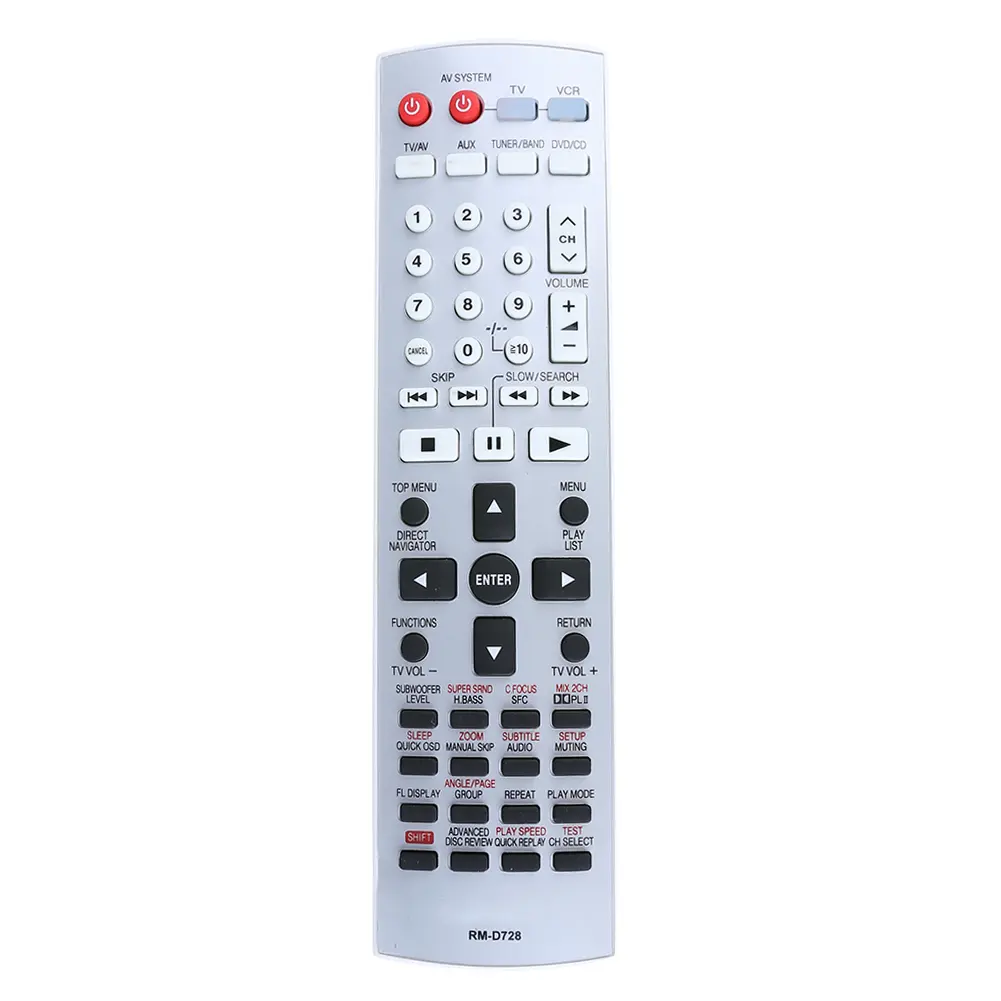 Remote Controller Multifunctional Remote Control Switch Silver Black DVD Remote Control Home Theater for Panasonic EUR7722X10