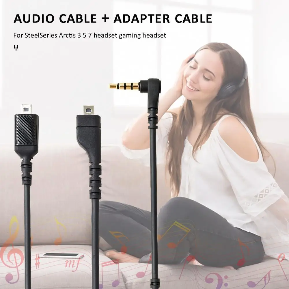 3.5mm Right Angled Male to Female Cable Adapter Audio Cable Sound Card Audio Cord for SteelSeries Arctis 7 5 3 Headset