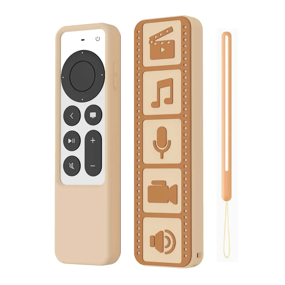 Remote Control Case Anti Slip with Lanyard Remote Control Housing for Apple Tv 4k 2021 Tv Remote Control Cover