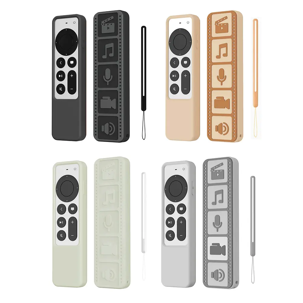 Remote Control Case Anti Slip with Lanyard Remote Control Housing for Apple Tv 4k 2021 Tv Remote Control Cover