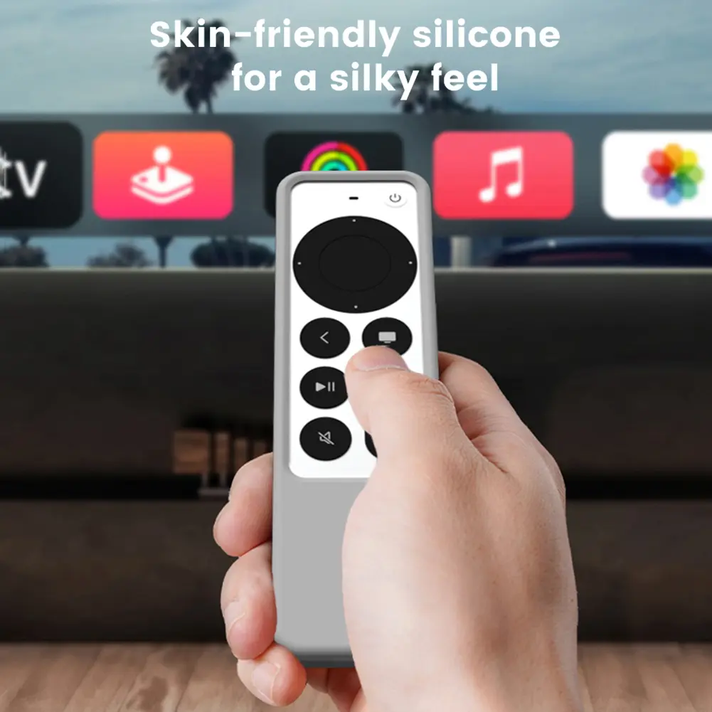 Remote Control Case Anti Slip with Lanyard Remote Control Housing for Apple Tv 4k 2021 Tv Remote Control Cover