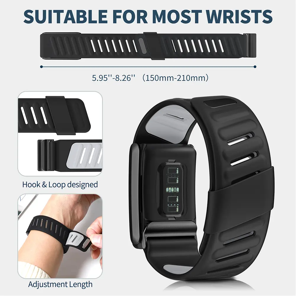 Wrist Band Silicone Fitness Tracking Strap Band Replacement Waterproof Silicone Band Sweatproof for Whoop 4.0 Heart Rate Monitor