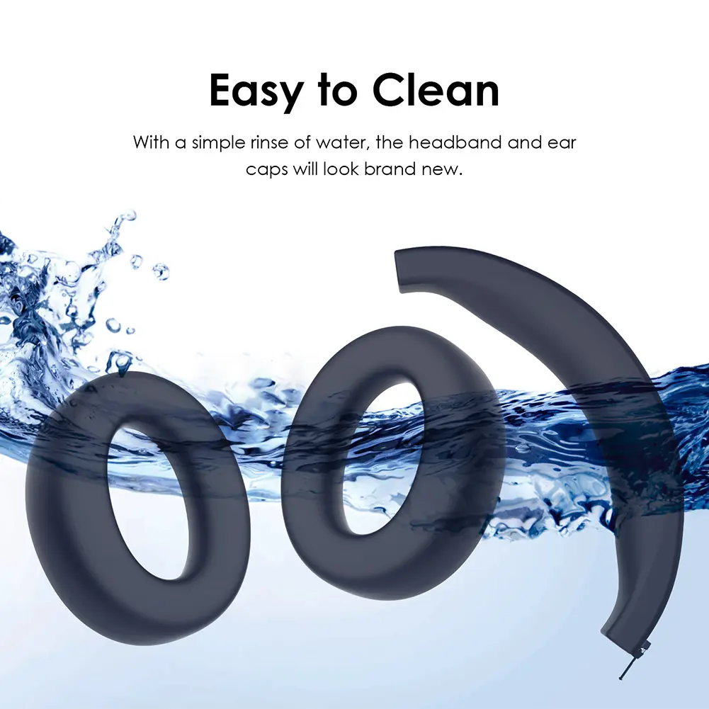 Silicone Earpads Headbeam Sleeve Waterproof Headband Protectors Earpads Cover Sleeve Scratch Proof for Anker Soundcore Life Q20i
