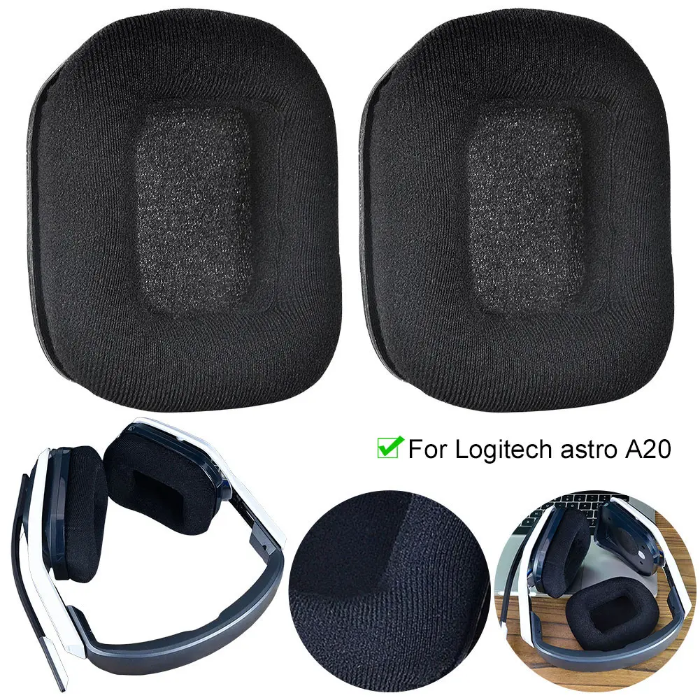 Velvet Memory Sponge Ear Pads Pillow Replacement Earpads Ear Cushions for Logitech Astro A20 Headphones