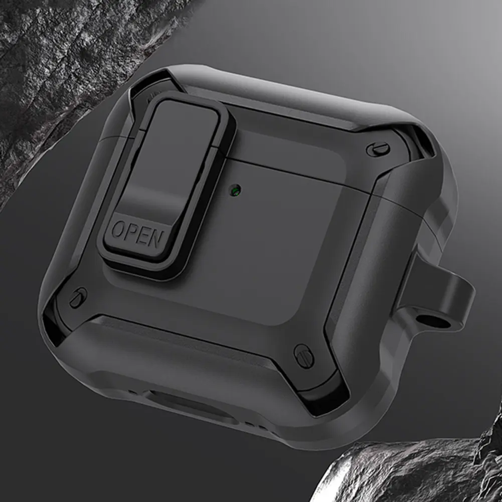 Lock Case for AirPods 4 Protector Cover with Carabiner with Secure Lock Clip for Apple Airpods 4th Generation Case Cover (2024)