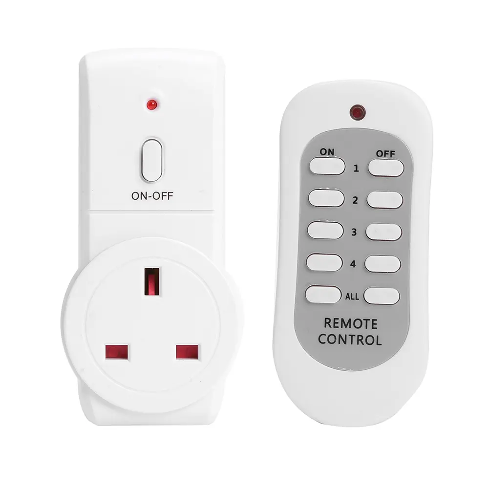 UK Plug Elaborate Manufacture Prolonged  Wireless Remote Control Smart Socket Electrical Outlet Lamp Power Switch