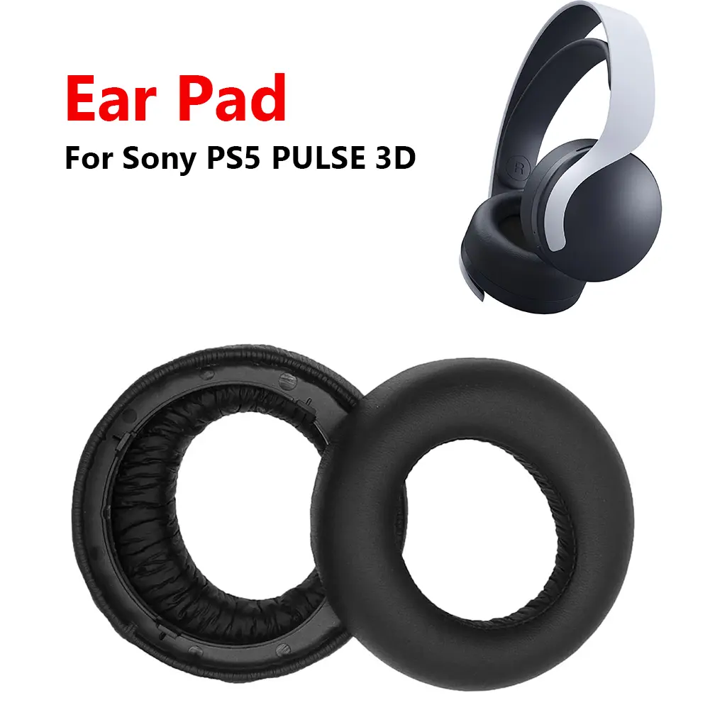 1 Pair Ear Cushions Cover Earmuff Foam Ear Cushions Ear Pads Protein Leather&Memory Foam for Sony PS5 Pulse 3D Wireless Headset