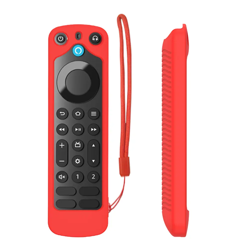 Silicone Remote Control Cover with Lanyard Remote Control Cover Case All Inclusive for  Alexa Voice Remote Pro for Fire TV