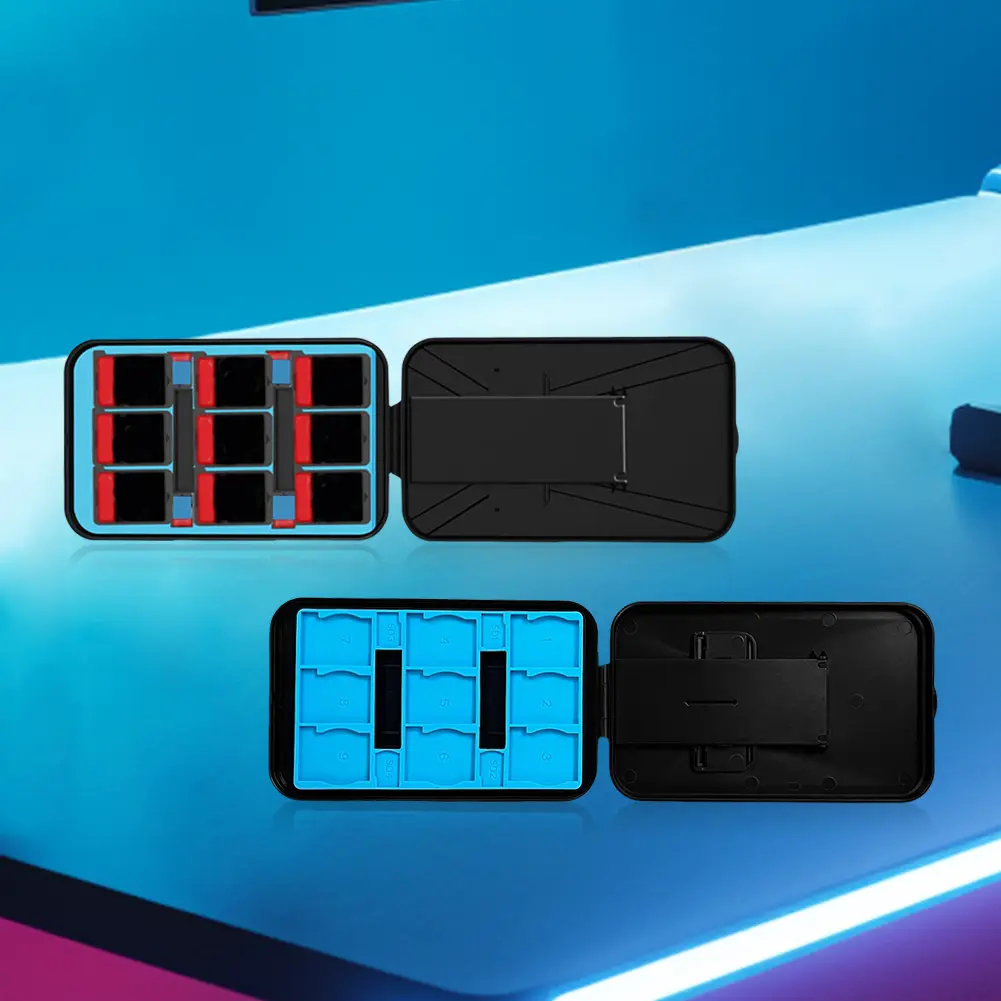For Nintend Switch2 Foldable Base Stand Holder with 9 Game Card Slots & 4 SD Card Slots Desktop Holder for Switch/OLED/Lite