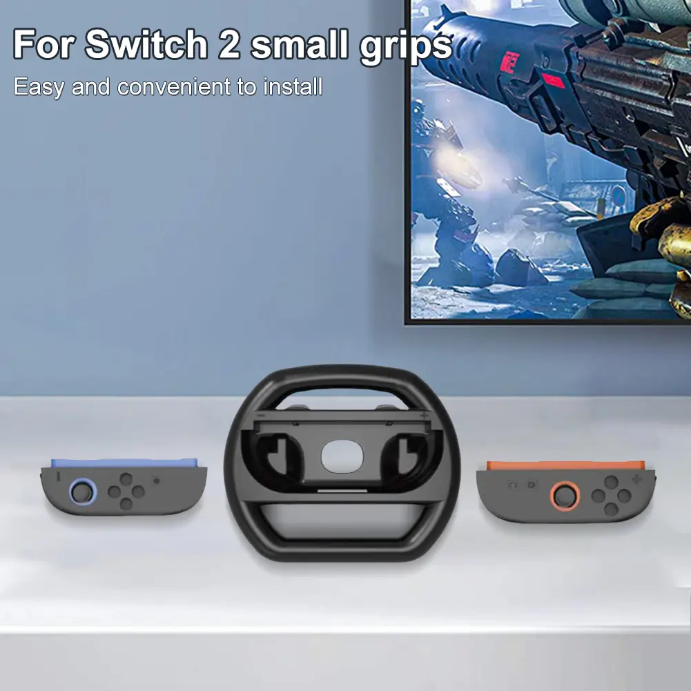 2pcs/Set Racing Steering Wheels for Switch 2 Controller Game Grip Handle Racing Game Wheel for Nintendo for Switch 2 Controller