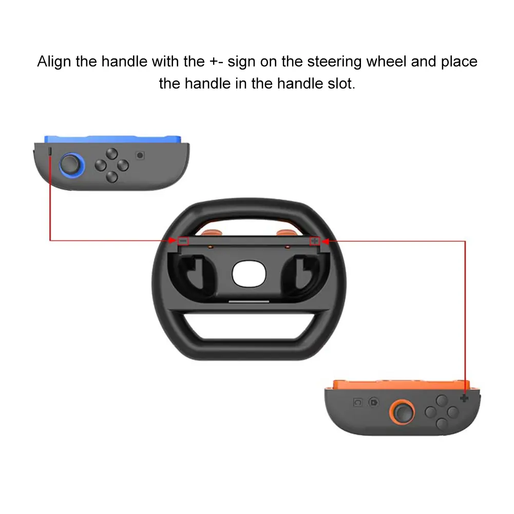 2pcs/Set Racing Steering Wheels for Switch 2 Controller Game Grip Handle Racing Game Wheel for Nintendo for Switch 2 Controller