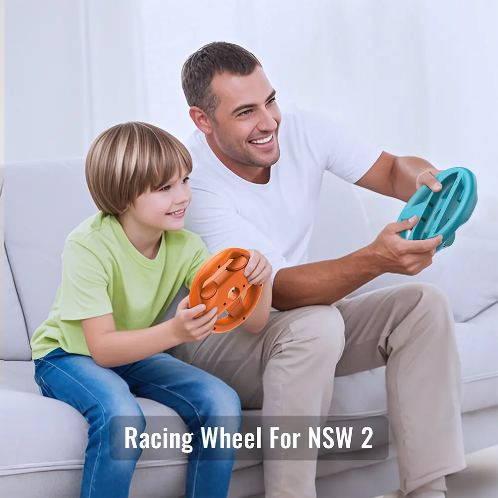 2Pcs Steering Wheels Racing Wheels Controller Handle Holder for Switch 2 Joy-Con Accessories