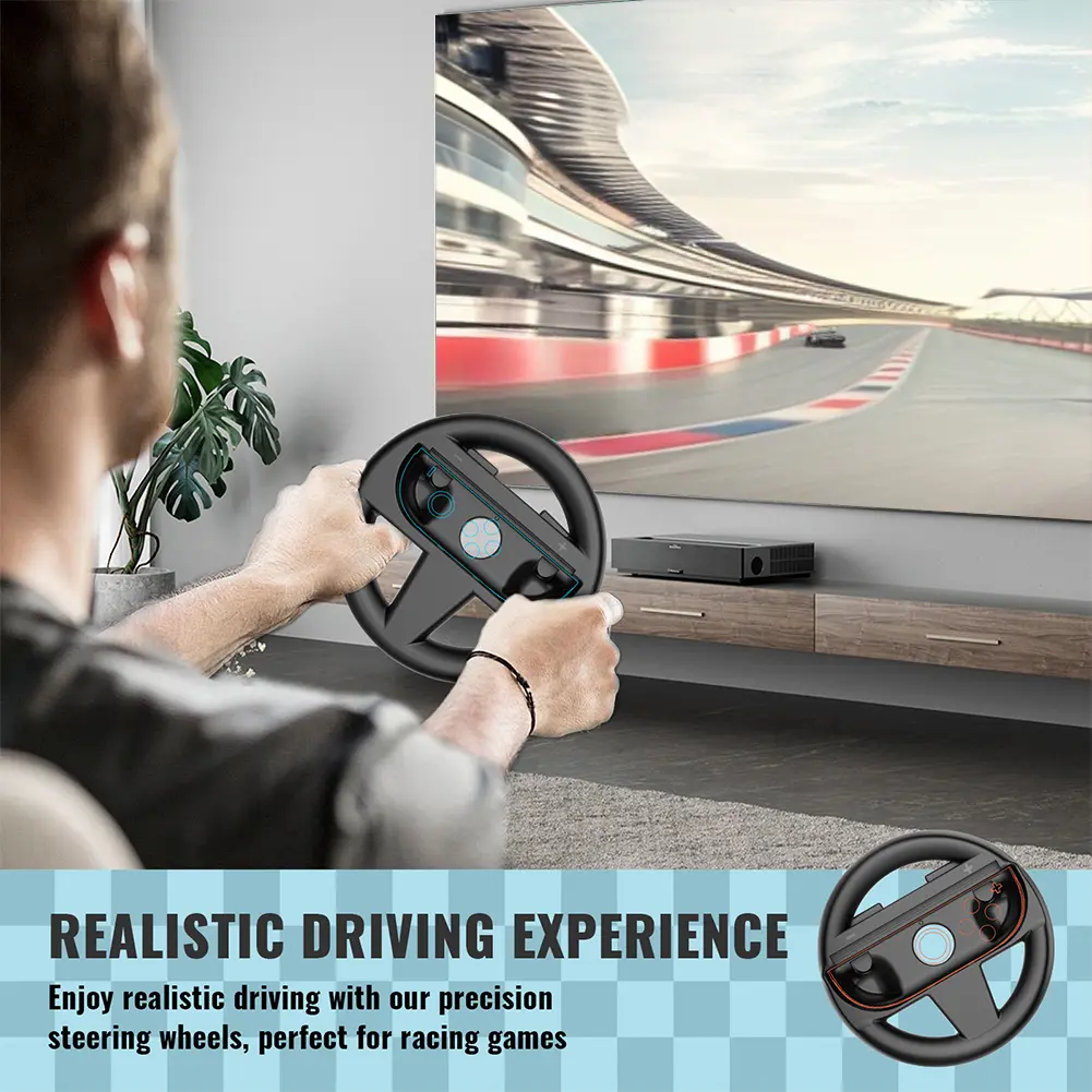 2Pcs Steering Wheels Racing Wheels Controller Handle Holder for Switch 2 Joy-Con Accessories