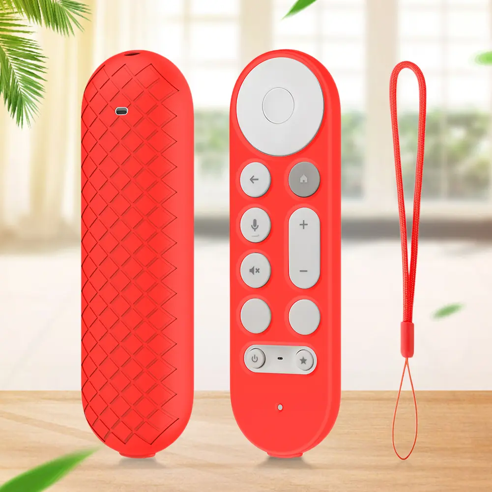 Silicone Remote Case with Lanyard TV Remote Control Case Remote Protective Case Remote Cover for Google TV Streamer 4K Remote