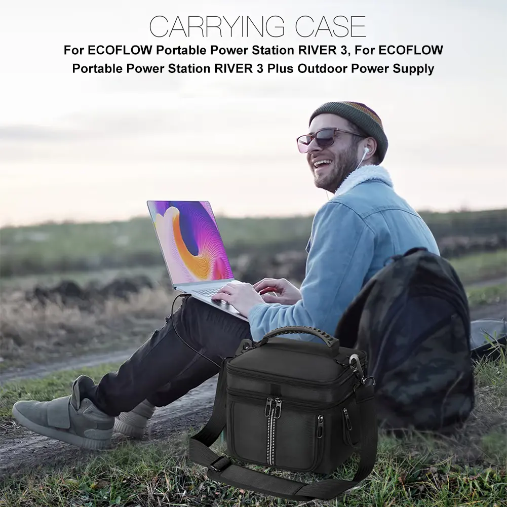 Carrying Case Storage Case Multiple Pockets Travel Carrying Bag Travel Storage Bag for Ef Ecoflow Portable Power Station River 3