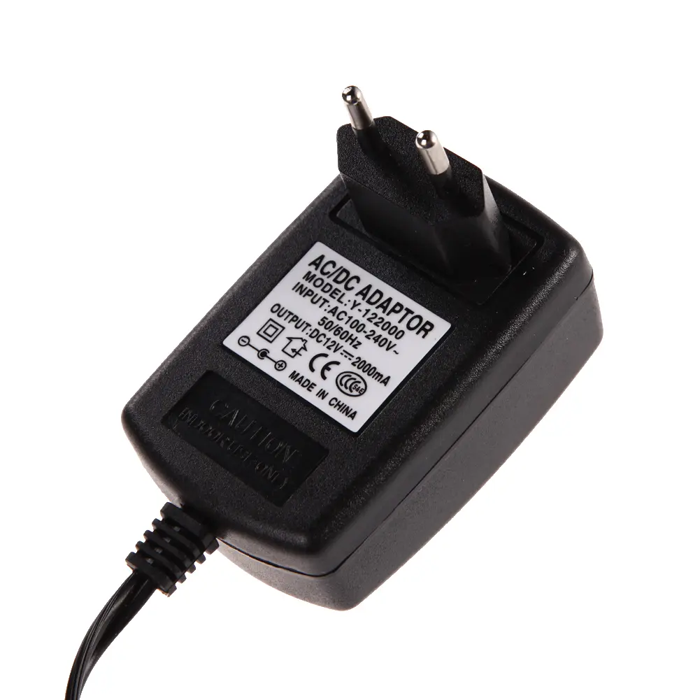 Power Adapter Input AC 100-240V 50-60Hz and Output DC 12V 2A Supply Charger Universal Adapter Converter Plug EU Plug