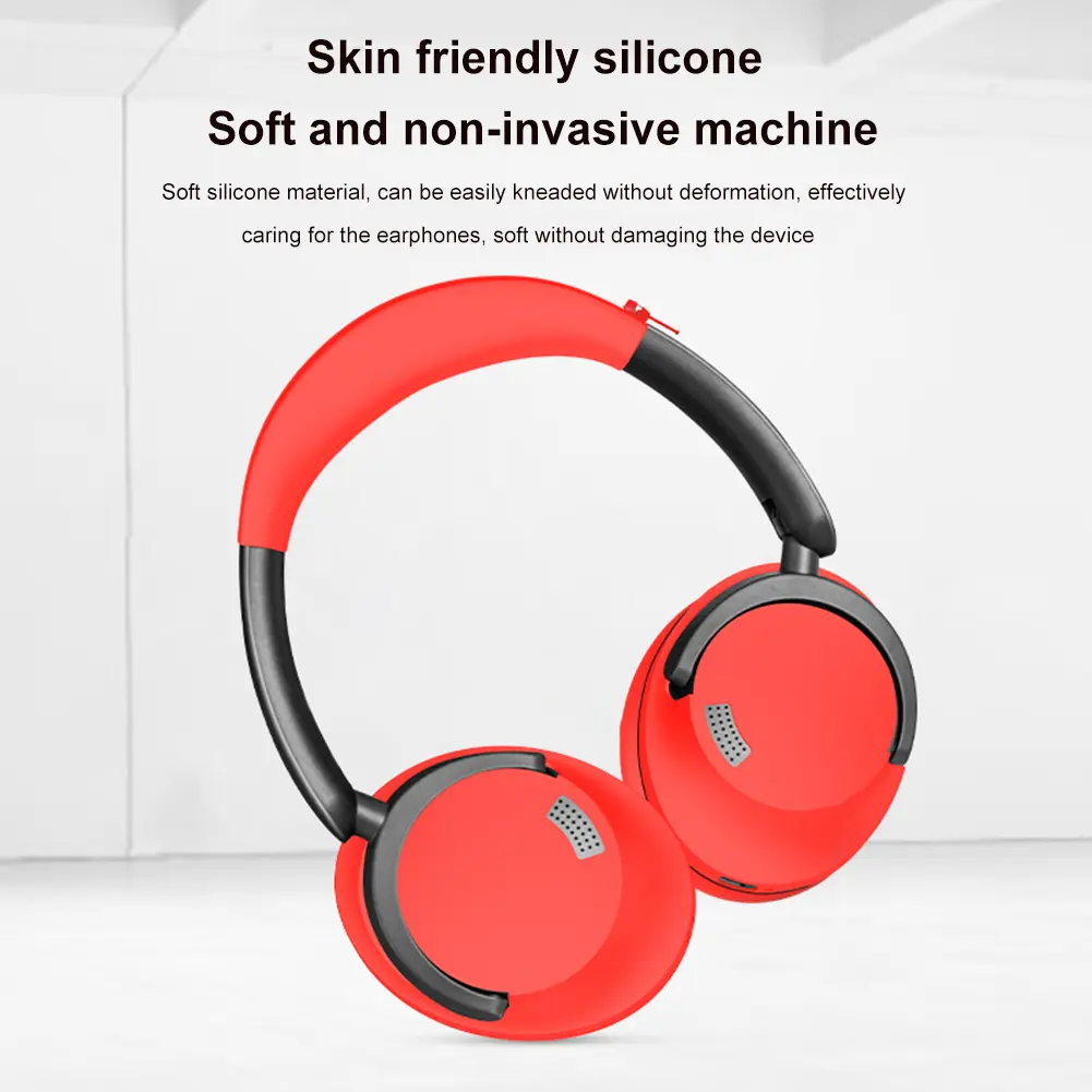 Silicone Case Cover Anti-Scratch Protective Sleeve Earpad Case Cover/Ear Cups Cover/Headband Cover for 1MORE SonoFlow Headphones