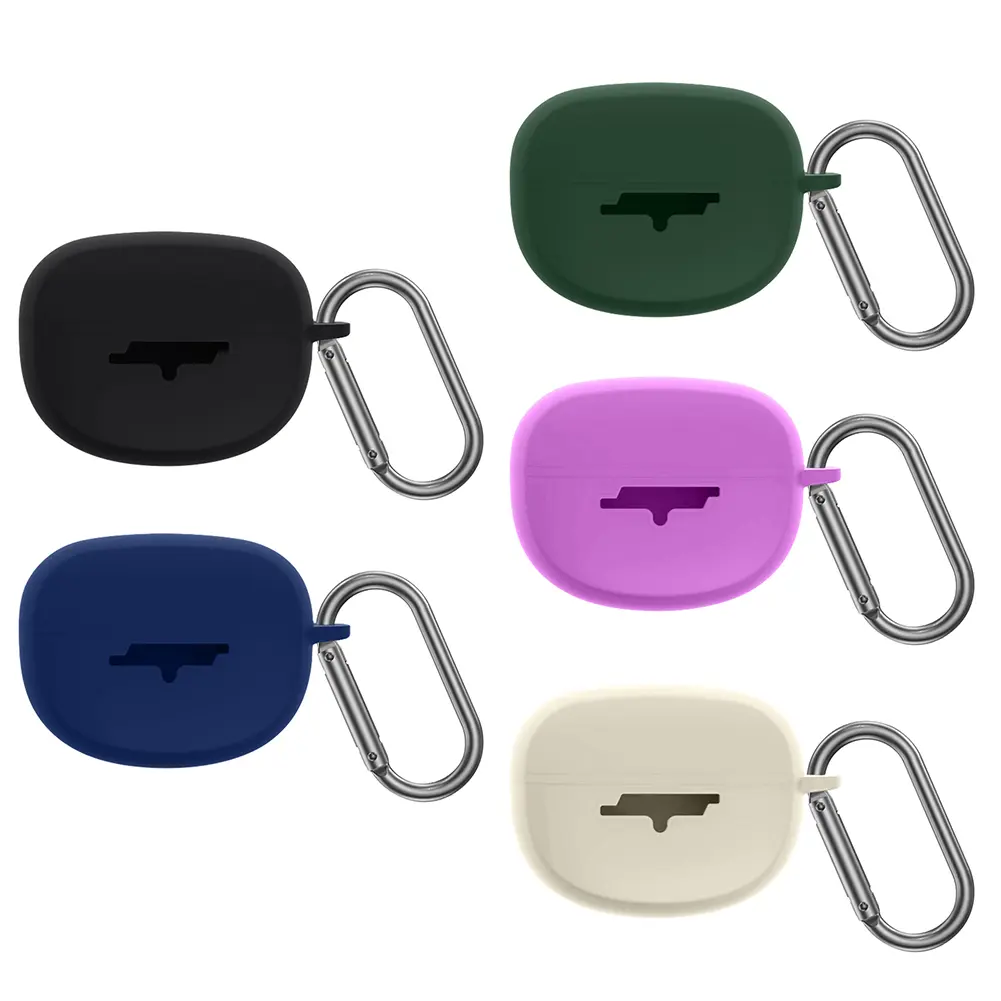 Silicone Portable Protective Cover with Carabiner Charging Case Skin Cover Protector Case for Bose Ultra Open Earbuds Case Cover