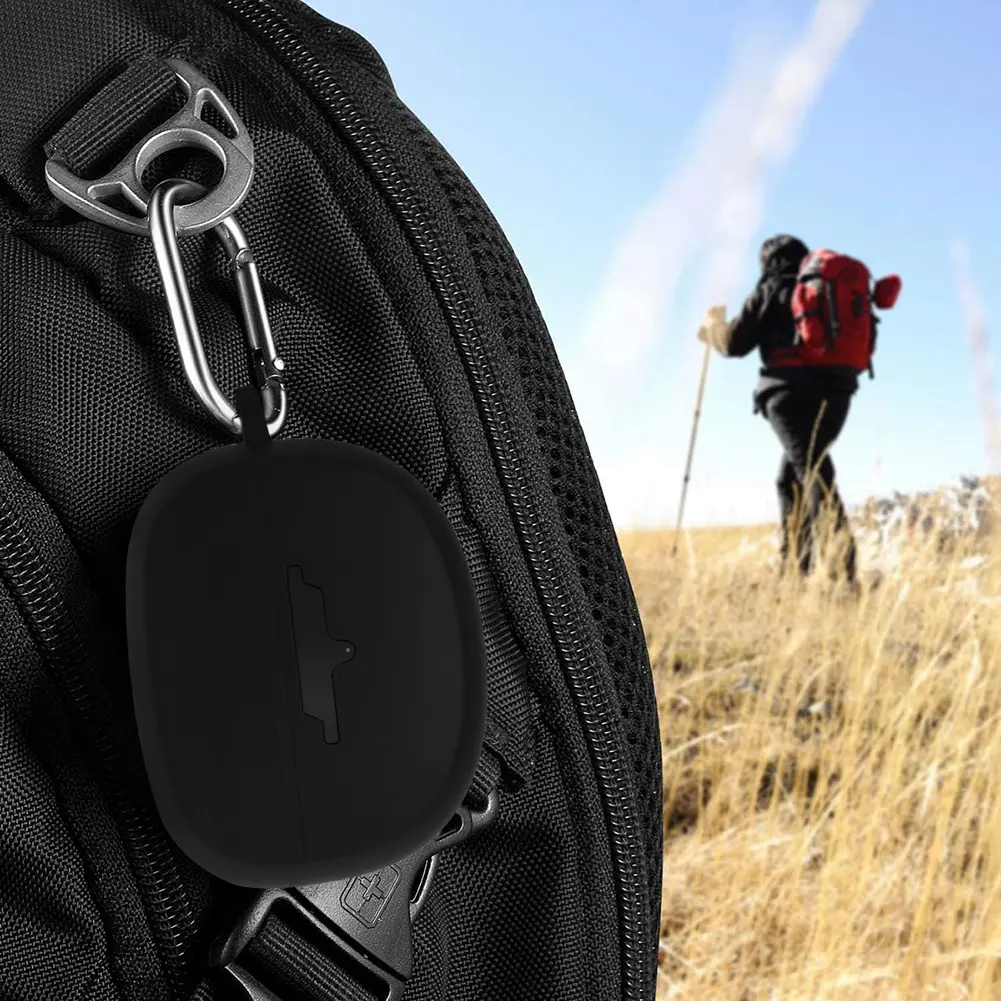 Silicone Portable Protective Cover with Carabiner Charging Case Skin Cover Protector Case for Bose Ultra Open Earbuds Case Cover