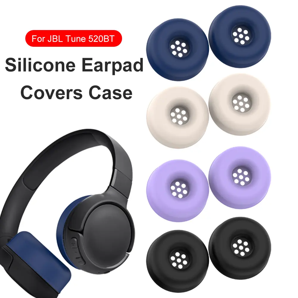 Silicone Earpad Covers Case Anti-Scratch Protective Earpad Covers Soft Ear Cushions Cover for JBL Tune 520BT Headphones