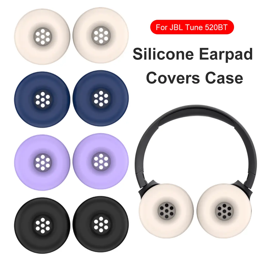 Silicone Earpad Covers Case Anti-Scratch Protective Earpad Covers Soft Ear Cushions Cover for JBL Tune 520BT Headphones
