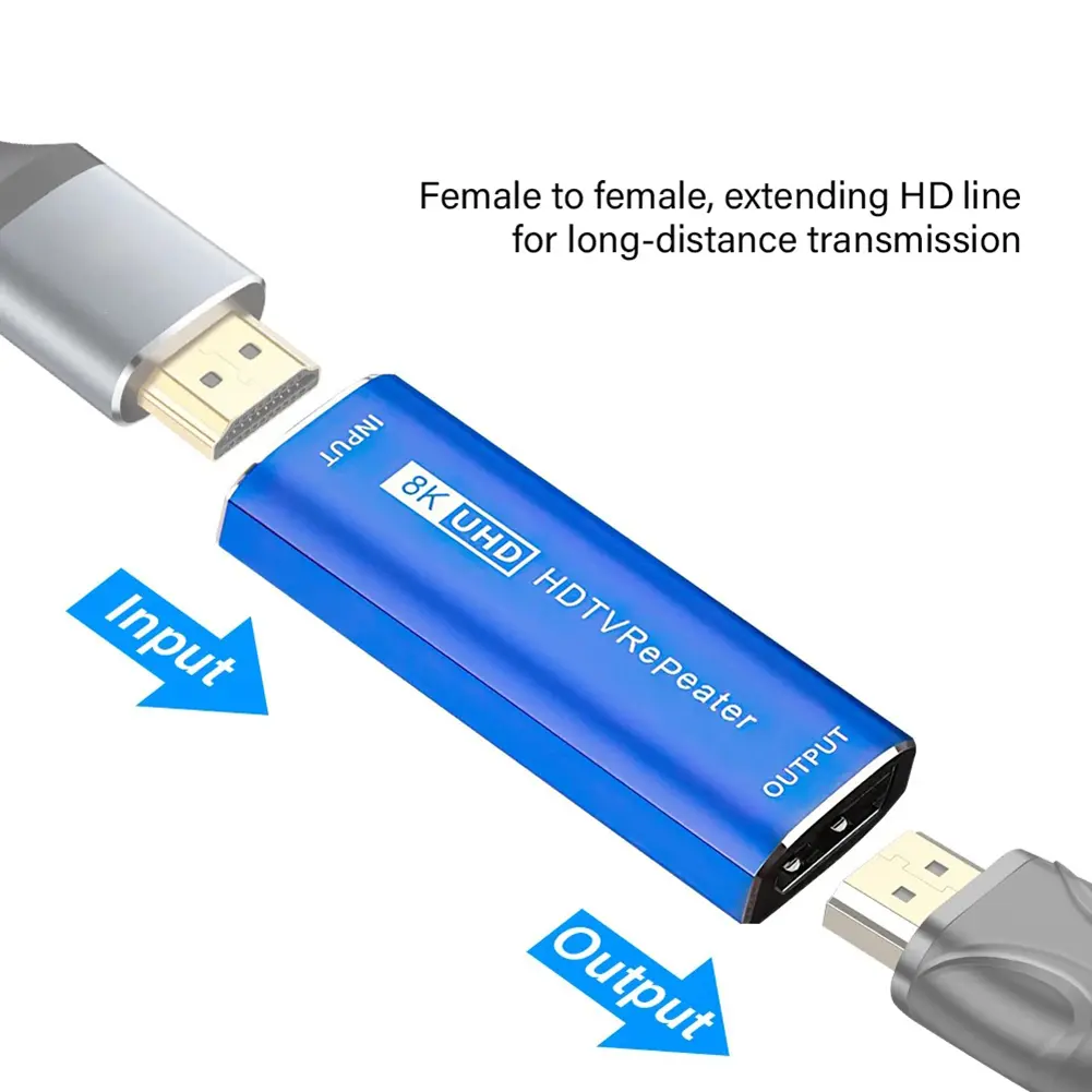 8K HDMI-Compatible Repeater HDMI-Compatible 2.1 Cable Extender 3D 30M 4K 60Hz HDMI-Compatible Signal Booster Female To Female