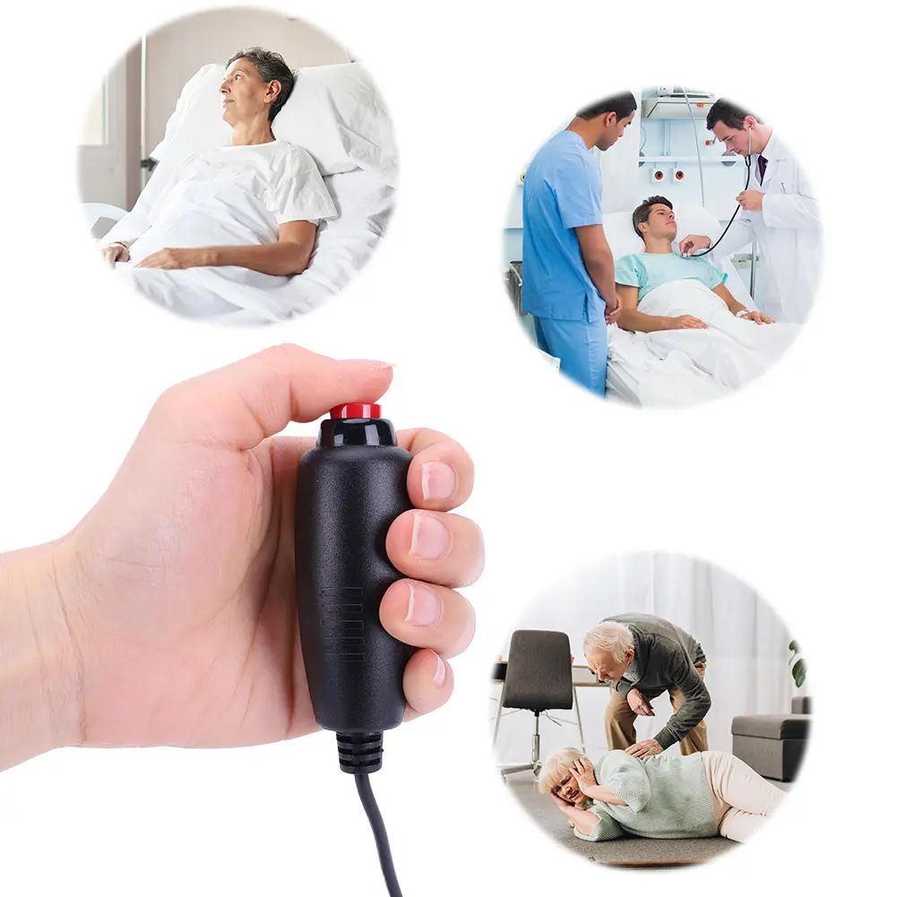 Nurse Station Call Cable Universal Nurse Call Button Switch Line 2/3m Emergency Call Replacement Cable Waterproof for Patients