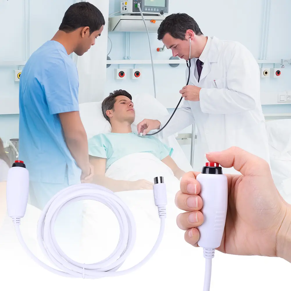 Nurse Station Call Cable Universal Nurse Call Button Switch Line 2/3m Emergency Call Replacement Cable Waterproof for Patients