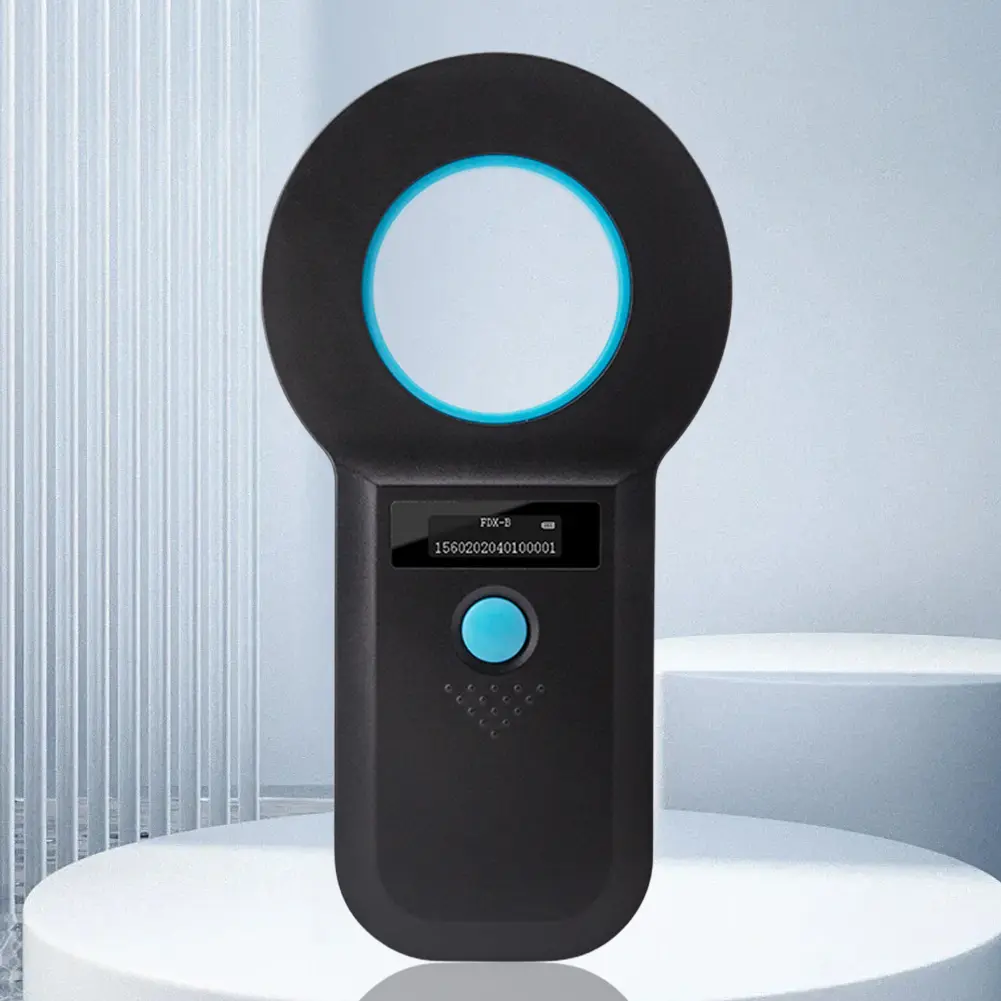 Handheld Animal RFID EMID Reader Rechargeable EMID FDX-B(ISO11784/85) Pet Chip ID Scanner Pet Tag Scanner for Cat Dog Pet Animal