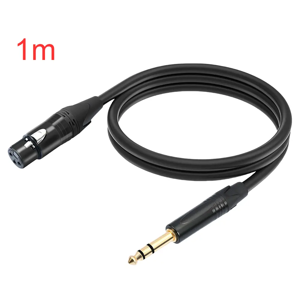 Balanced Signal Interconnect Cable XLR To Quarter Inch Patch Cable 6.5 Mm 1/4 Inch To XLR Balanced Speaker Mic Cable for Mixer