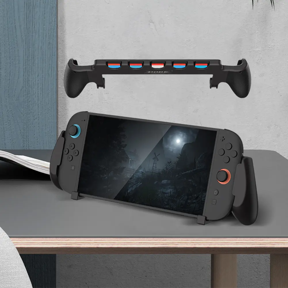 For Nintendo for Switch 2 Grip with Stand Grip Case 5 Game Slots Protective Case Anti Slip for Switch 2 Game Console Accessories