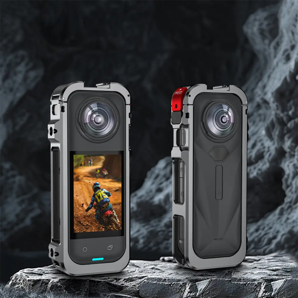 Aluminum Alloy Protective Case Camera All-round Protection Cover Anti-scrach Silicone Protective Cover Anti-drop for Insta360 X5