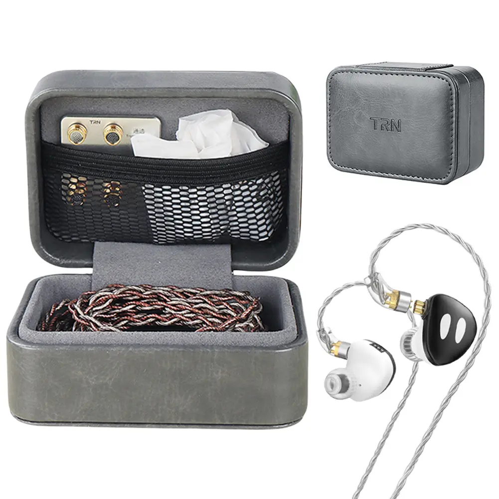 Earbud Case Automatic Magnetic Closure Headphone Small Pouch PU Leather Waterproof Anti-scratch Cell Phone Accessories Organizer