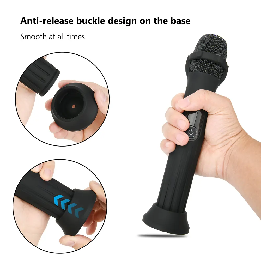 Silicone Case Mic Sleeves Anti-Rolling Protective Case Mic Covers for JBL Wireless Microphone
