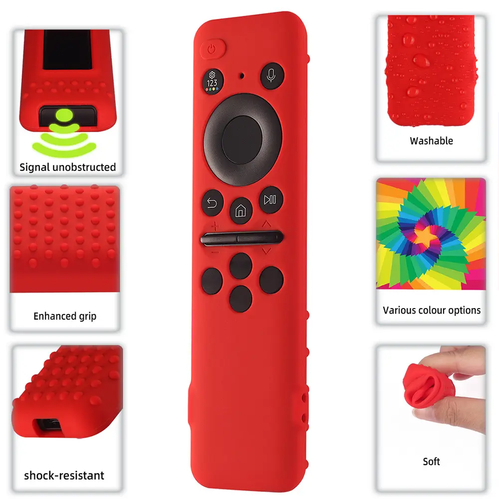 Protective Cover BN59-01432A 01432B Remote Control Covers with Lanyard Shockproof Anti-Slip for Samsung 8K Neo QLED HDR Smart TV