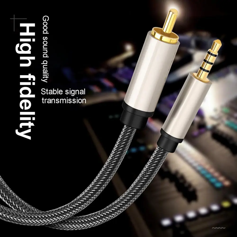 Male To Male Audio Cable 3.5MM Jack Digital Coaxial Audio Cable Gold-plated Stereo HiFi Home Theater for Amplifiers Player
