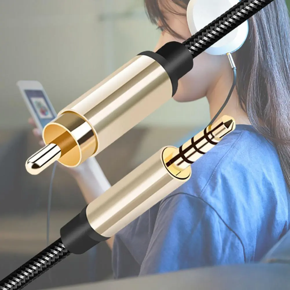 Male To Male Audio Cable 3.5MM Jack Digital Coaxial Audio Cable Gold-plated Stereo HiFi Home Theater for Amplifiers Player