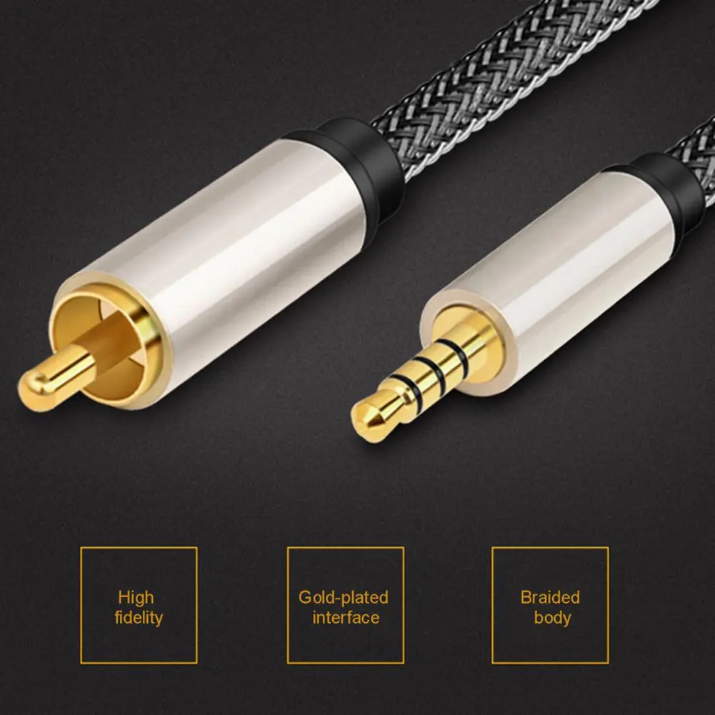 Male To Male Audio Cable 3.5MM Jack Digital Coaxial Audio Cable Gold-plated Stereo HiFi Home Theater for Amplifiers Player