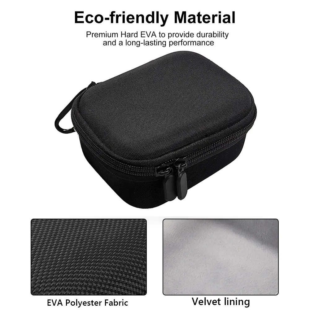 Hard Carrying Case Anti-scratch Shockproof Travel Protective Bag w/ Hand Rope & Carabiner for JBL Go 4 Portable Speaker