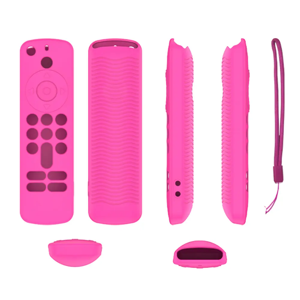 Silicone Remote Case with Lanyard Protective Cover Shockproof TV Remote Control Case Remote Protective Case for Fire TV Stick HD