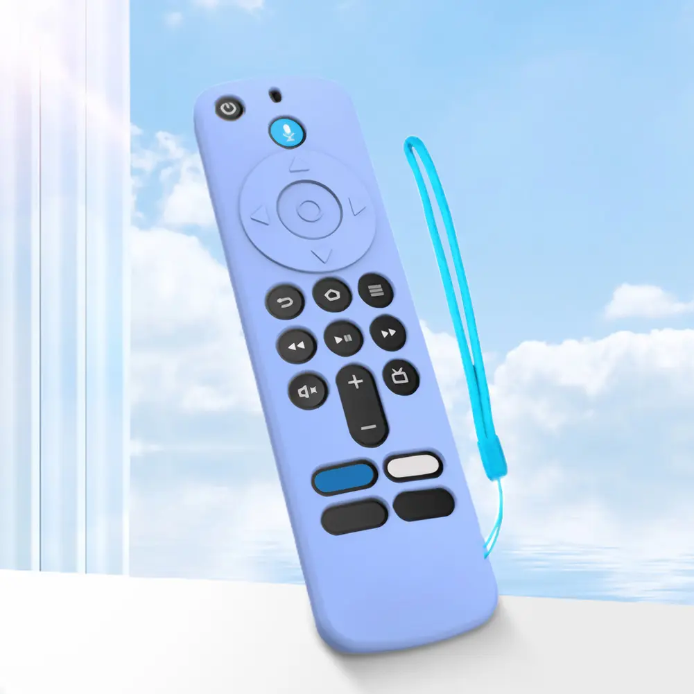 Silicone Remote Case with Lanyard Protective Cover Shockproof TV Remote Control Case Remote Protective Case for Fire TV Stick HD